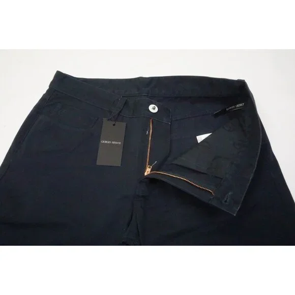 Giorgio Armani Dark Blue 5 Pocket Mens Chino Cotton Sz 32 BRAND NEW